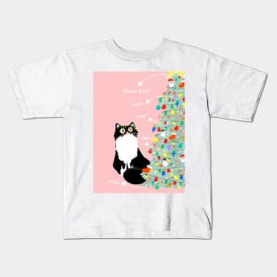 How cats see a christmas tree Kids T-Shirt